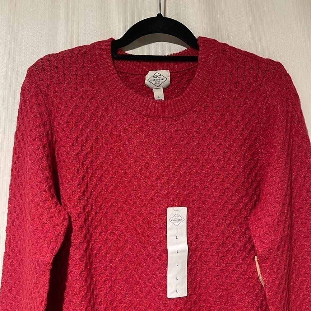 St John's Bay Women's Crew Neck Sweater Long Sleeve Large - Picture 3 of 9